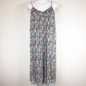 Fossil | Abstract Print Pleated Chiffon Dress Sz S